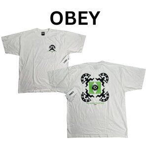 "NWT" OBEY Haus Musick White T-Shirt (L)